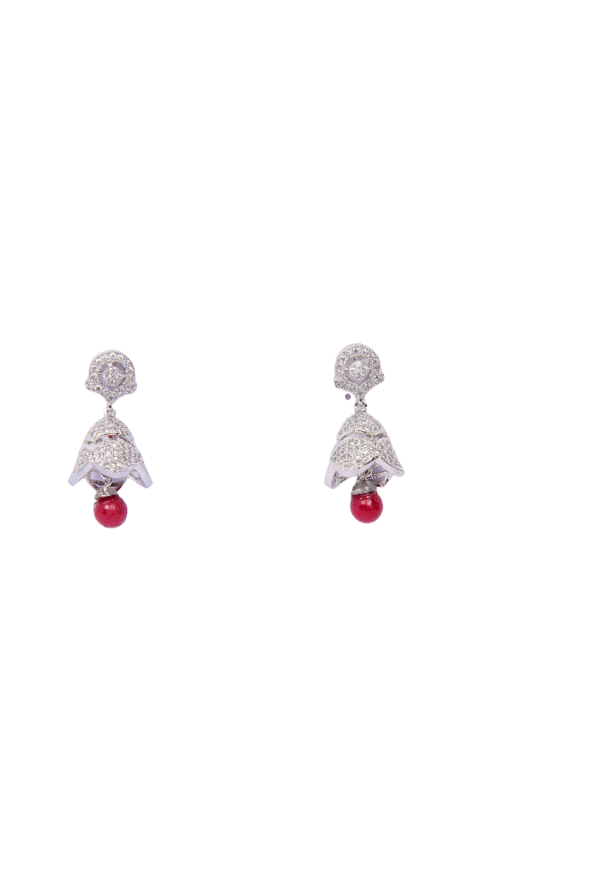 Namokriti Designer Drop Earrings – Cubic Zirconia Shine with Vibrant  Bead Charm